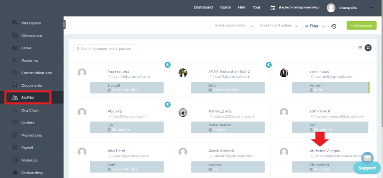 Show The COVID 19 Vaccination Mark On The Staff Profile Carbonate HR