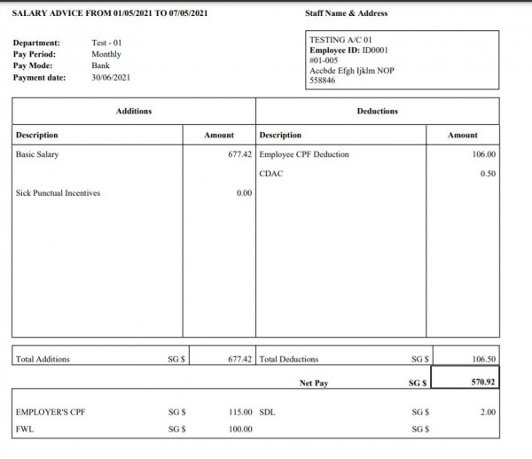 Salary proration based on weekly working hours where salary is monthly ...